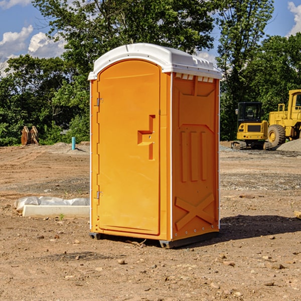 can i customize the exterior of the porta potties with my event logo or branding in Huxford AL